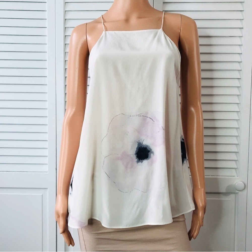 WILFRED Ivory Silk Halter Top Blouse Size Small